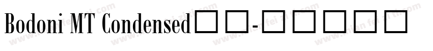 Bodoni MT Condensed字体字体转换